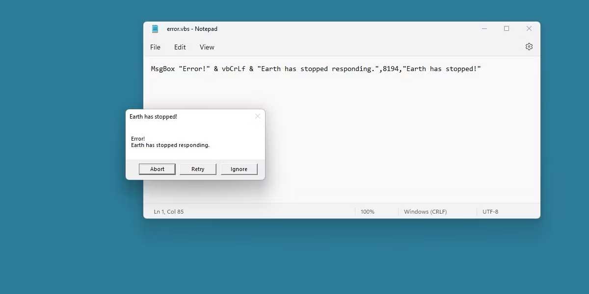 Windows で偽のエラー メッセージを作成する方法