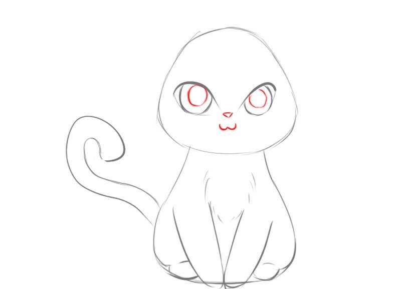 Comment dessiner un chat animé mignon