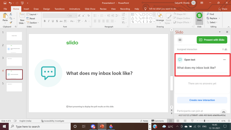 Slido を使用して PowerPoint に投票と Q&A を追加する方法