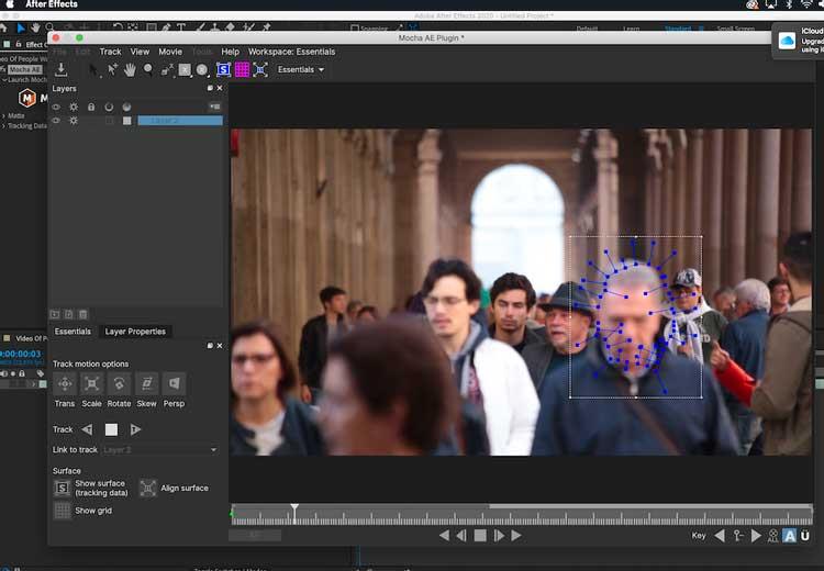 Instructions for using Mocha AE for motion tracking