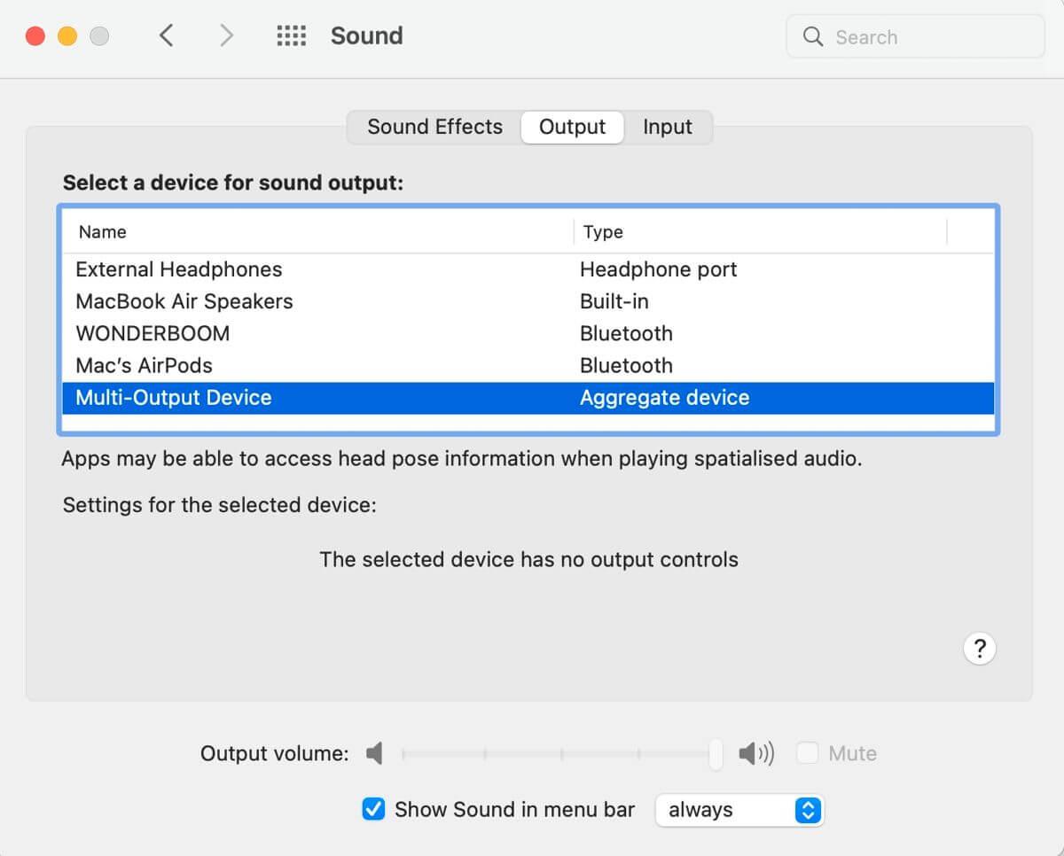 Comment lire de l'audio via plusieurs haut-parleurs et écouteurs sur Mac