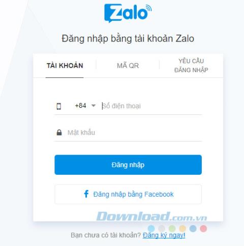 Zalo Web을 사용하여 소프트웨어 없이 Zalo에서 채팅하는 방법