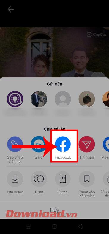 Instructions for sharing Tik Tok videos on Facebook stories very quickly