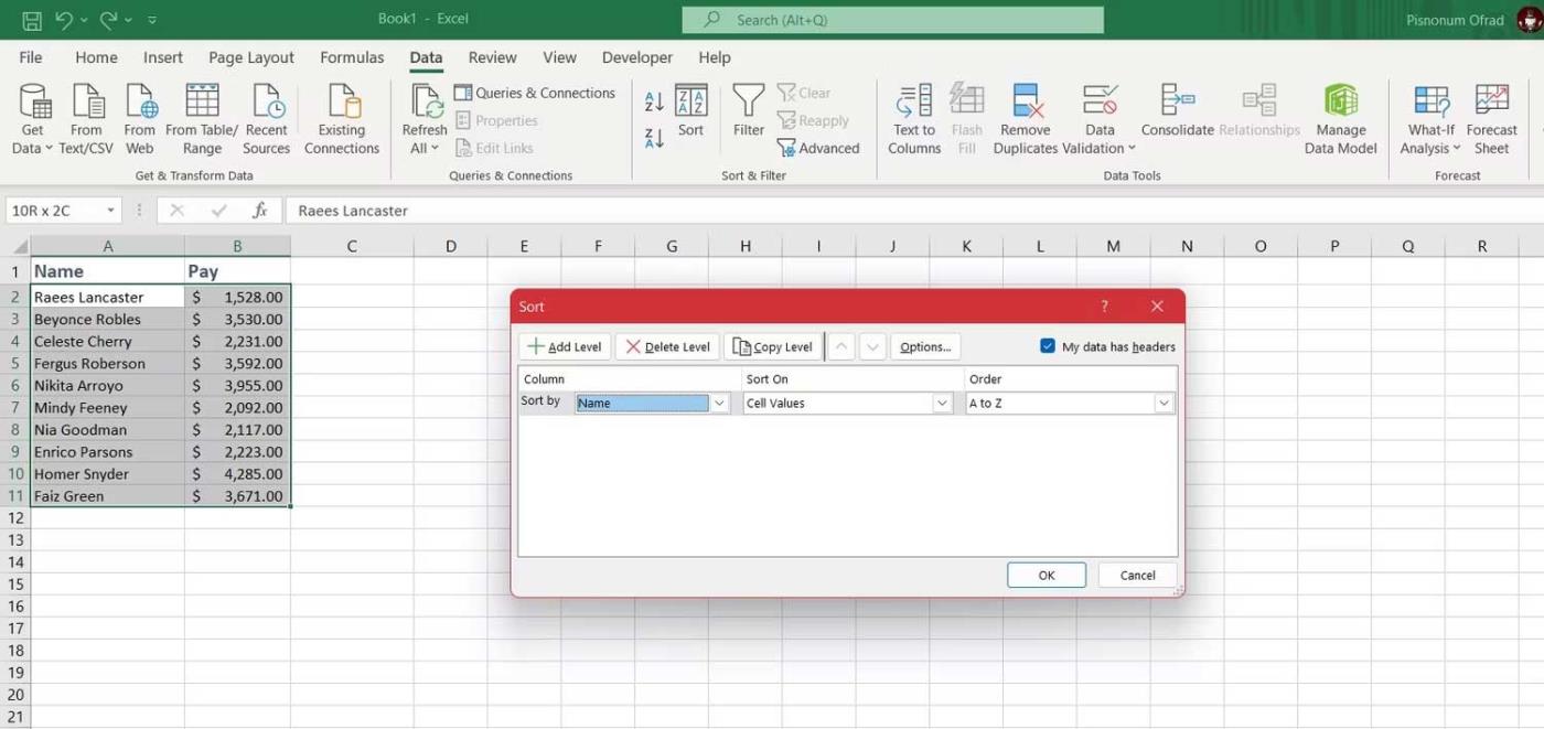 Comment trier les données par ordre alphabétique dans Excel