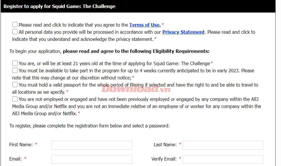 How to sign up for Netflix's Squid Game: The Challenge