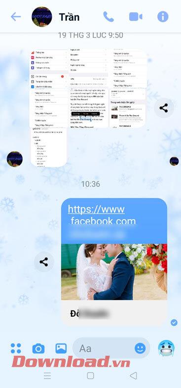 Instructions pour envoyer des liens personnels via des messages Facebook Messenger