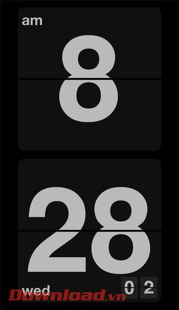Instrukcje instalacji zegara z klapką dla iPhone'a, który wyświetla kalendarz