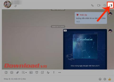 How to review all photos, videos, files and links shared via Zalo