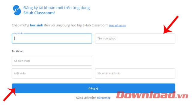 Instructions pour créer un compte SHub Classroom