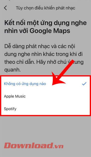 Petunjuk untuk mendengarkan musik di Google Maps