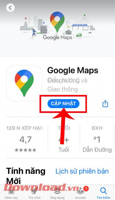 Cara memasang widget Peta Google untuk arah pada iPhone