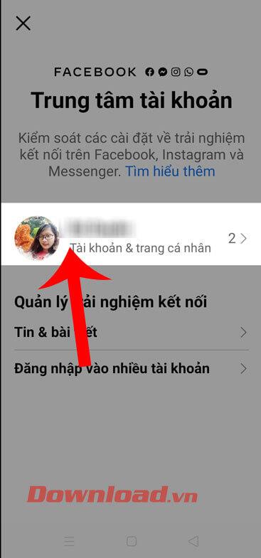 Instructions pour arrêter la synchronisation des avatars Facebook et Instagram