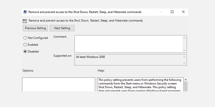 How to fix There Are Currently No Power Options Available error in Windows 10