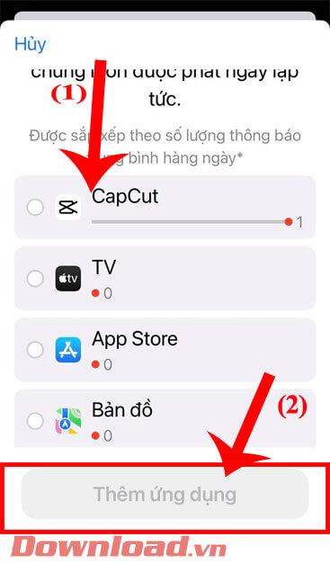 Instructions for turning on notification summaries on iOS 15