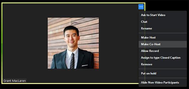 Host permissions and how to specify co-host in Zoom