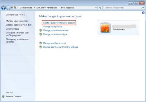 Instructions on how to change Windows computer password