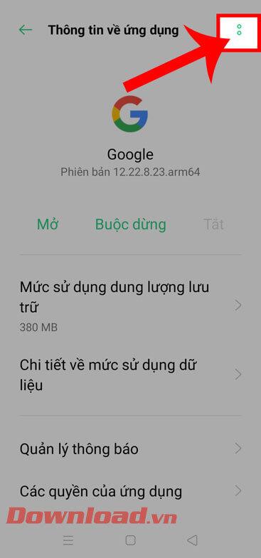 Instructions to fix the error of not being able to open Google on Android