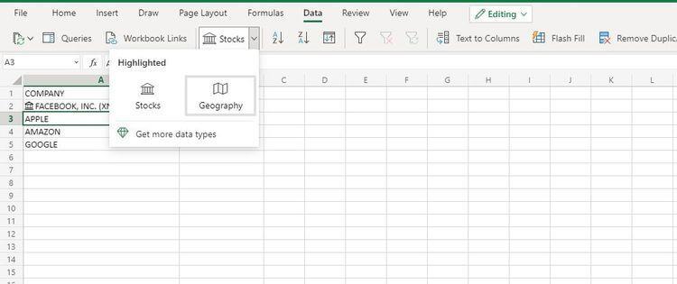Comment utiliser la fonctionnalité Géographie dans Microsoft Excel