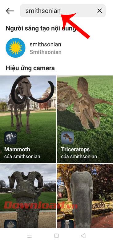 Petunjuk melihat pameran Museum 3D di Instagram