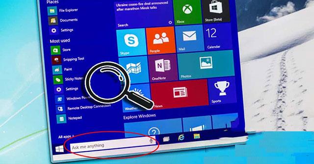 Windows 10 上的搜索提示和快捷方式