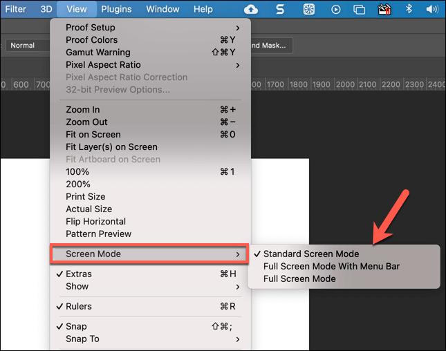 Comment changer le mode d'écran dans Photoshop