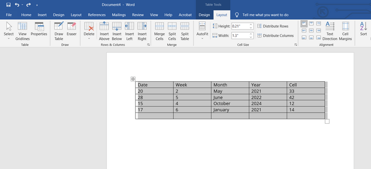 How to rotate a table in Microsoft Word