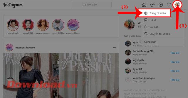 Instructions pour changer la photo de profil Instagram