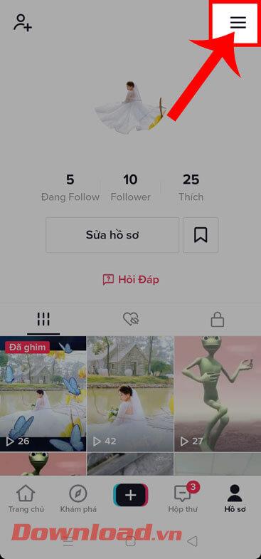 Instructions pour masquer la liste de suivi sur TikTok