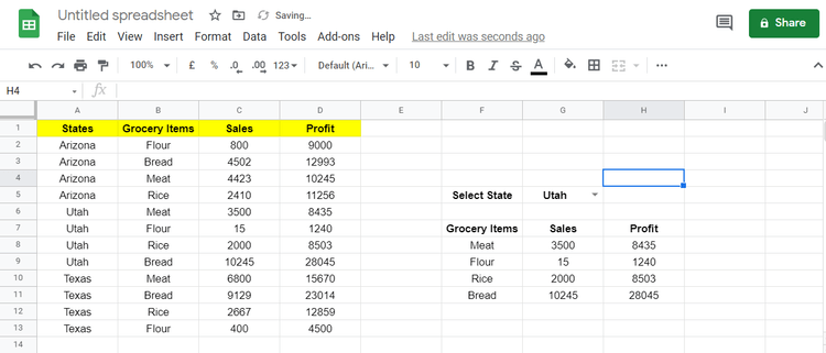 How to use the FILTER function in Google Sheets