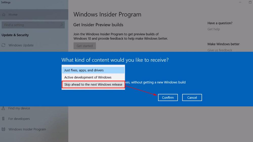 Instructions for downloading an early trial of Windows 11 through Windows Insiders