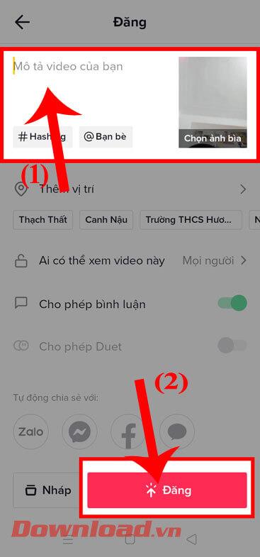 Instructions for creating votes on TikTok