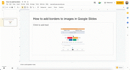 How to edit, crop, and add borders to photos in Google Slides