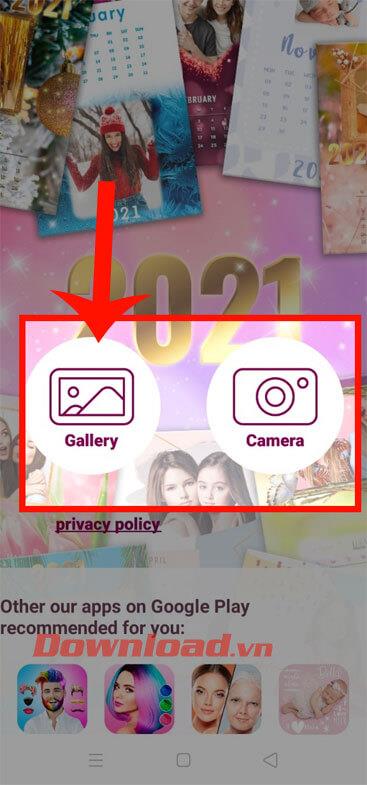 Instructions pour créer un calendrier du Nouvel An 2021 à partir de photos sur votre téléphone