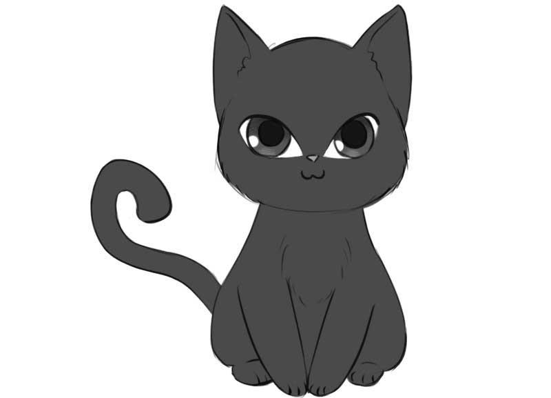 Comment dessiner un chat animé mignon