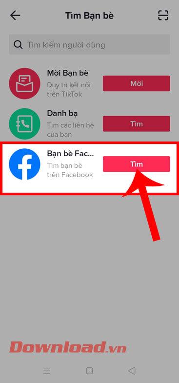 Instructions pour trouver des amis Facebook sur Tik Tok