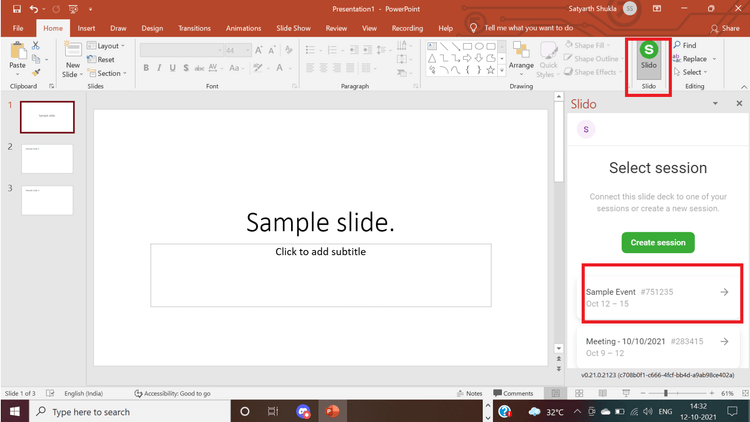 Slido を使用して PowerPoint に投票と Q&A を追加する方法