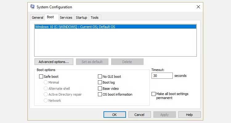 How to delete old boot menu options on Windows
