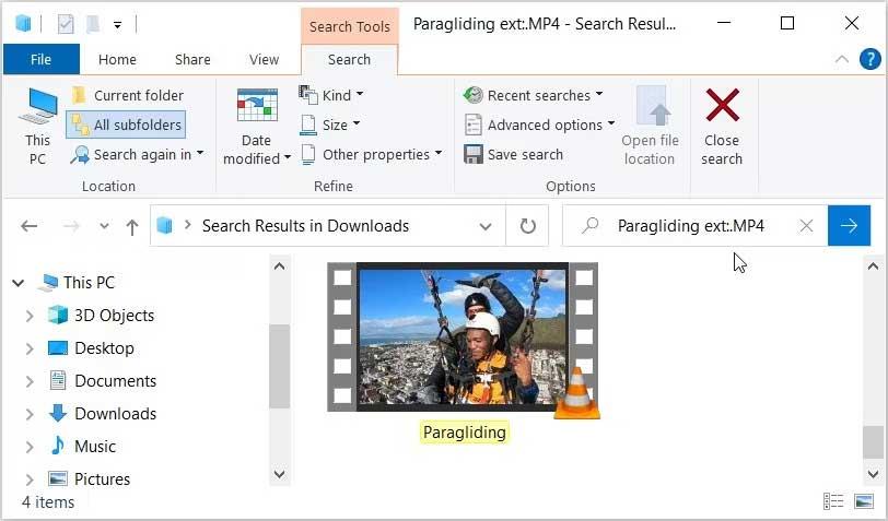 Cara menemukan semua file video di Windows