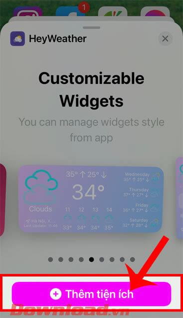 Instrucciones para ver el pronóstico del tiempo en la pantalla del iPhone
