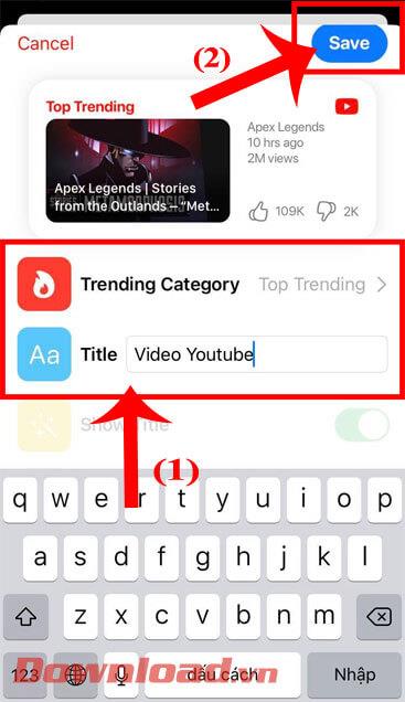 Petunjuk untuk menggunakan utilitas WidgetTube YouTube iPhone