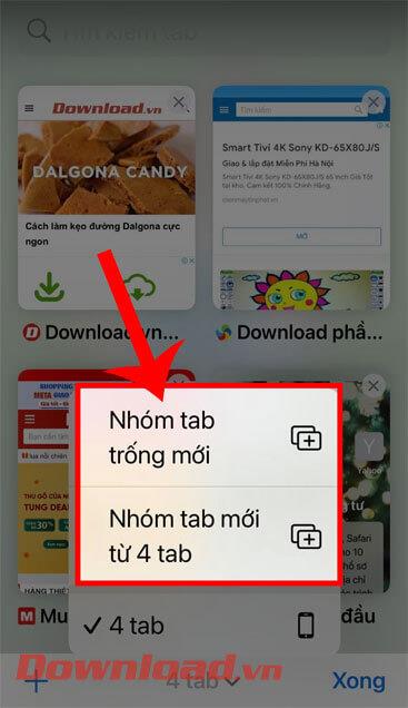 在 iOS 15 上创建 Safari 选项卡组的说明
