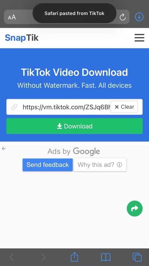 Correction d'une erreur de non-possibilité d'enregistrer des vidéos TikTok