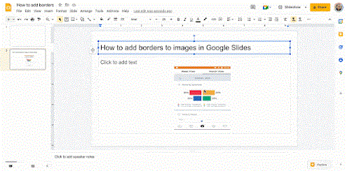 Comment modifier, recadrer et ajouter des bordures aux photos dans Google Slides