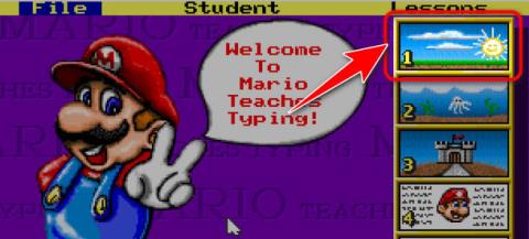 Instructions for using Mario Teaches Typing 10-finger typing software