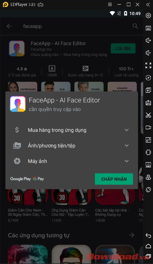 Istruzioni per installare e utilizzare Faceapp tramite emulatore su PC