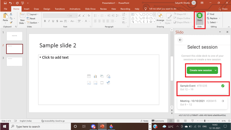 Slido を使用して PowerPoint に投票と Q&A を追加する方法