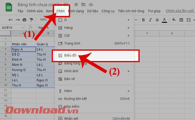 دستورالعمل ایجاد نمودارهای شجره نامه ای و سازمانی در Google Sheets