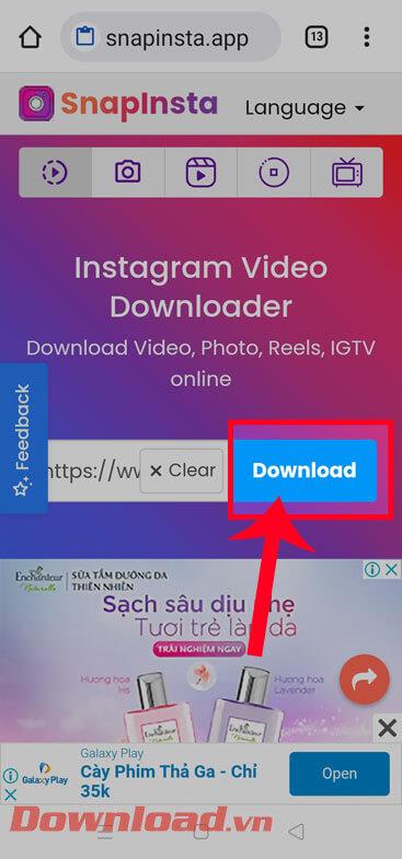 Instructions pour télécharger des vidéos Instagram sur votre téléphone