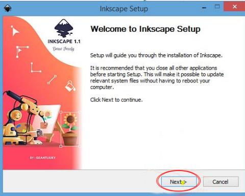 Instructions pour linstallation du logiciel Inkscape