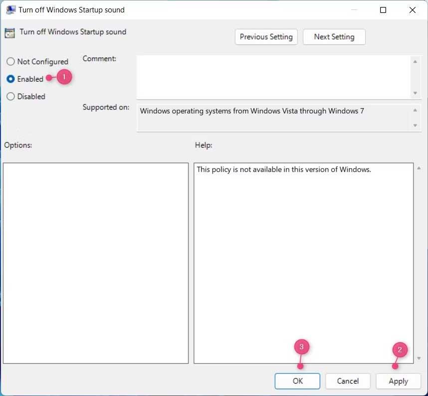 How to turn off the startup sound in Windows 11